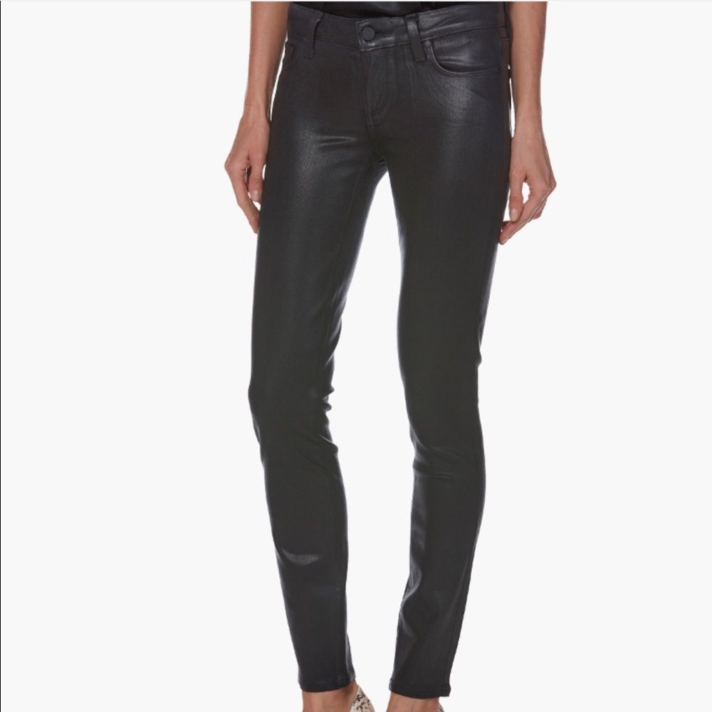 PAIGE Black Verdugo Coated Skinny Jeans - Picture 2 of 10